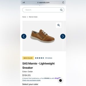 Brand New SAS Marnie Cedar Women’s shoes 8 N